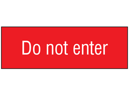 Do not enter, engraved sign.