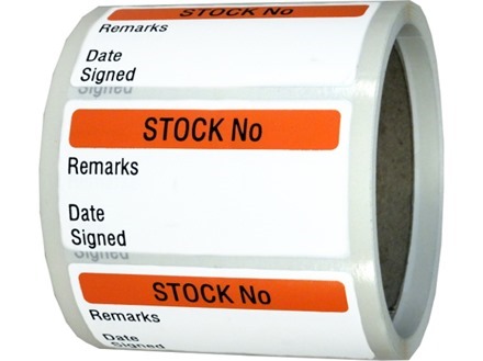 Stock number quality assurance label