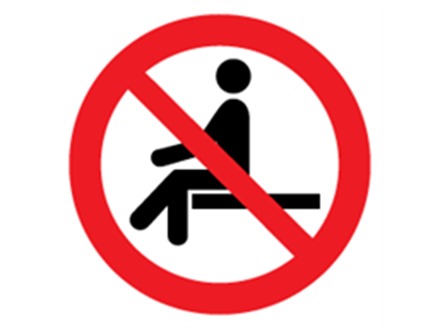 Do not sit on symbol label