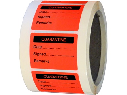 Quarantine fluorescent label