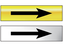 Directional arrow (right or left) metal doorplate