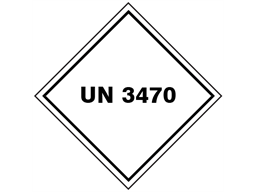 UN 3470 (Paint related material, flammable, corrosive class 8) label.