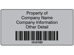 Scanmark foil barcode label (black text), 38mm x 76mm