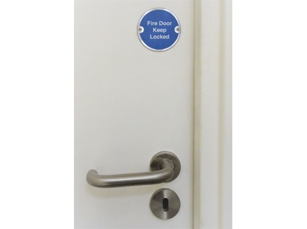 Fire door keep locked shut symbol door sign.