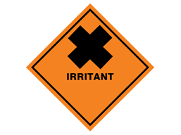 Irritant hazard warning diamond sign