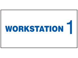 Workstation sign, with location