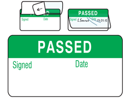 Passed jumbo write and seal labels.