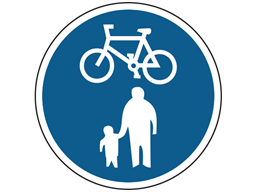 Pedal cycle and pedestrian route sign