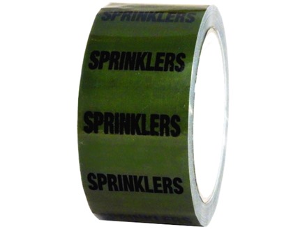 Sprinklers pipeline identification tape.