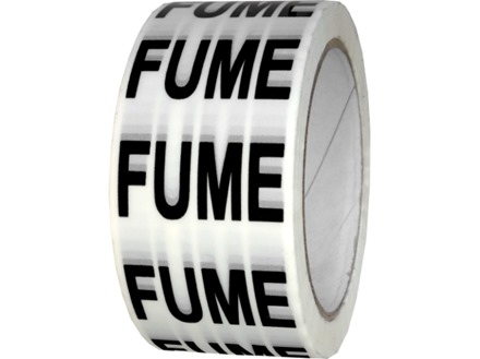 Fume pipeline identification tape.