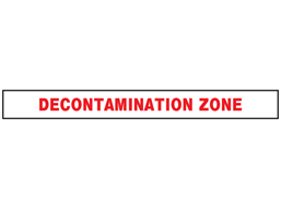 Decontamination zone barrier tape