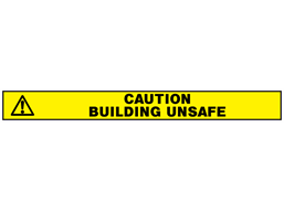 Caution unsafe building barrier tape