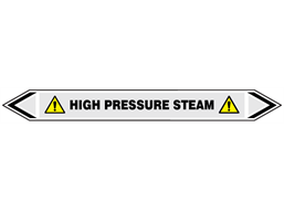 High pressure steam flow marker label.