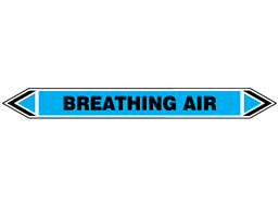 Breathing air flow marker label.