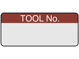 Tool number aluminium foil labels.