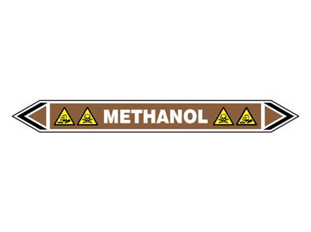 Methanol flow marker label.