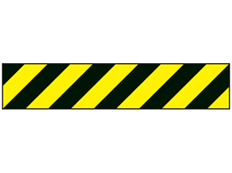 Economy barrier tape, black and yellow chevron