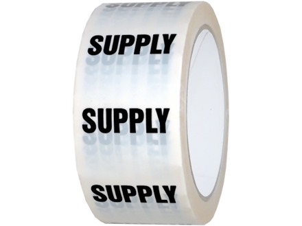 Supply pipeline identification tape.