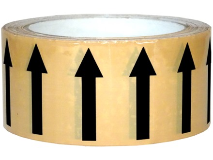 Flow indication tape for gases
