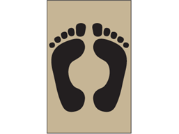 Footprints symbol heavy duty stencil