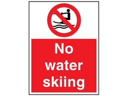 No water skiing sign.