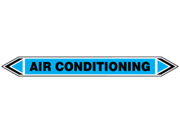 Air conditioning flow marker label.
