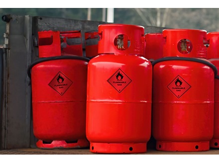 Flammable gas symbol, class 2, hazard diamond label