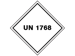 UN 1760 (Caustic soda ) label.