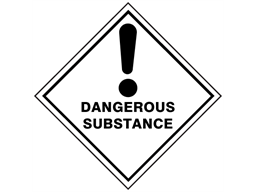 Dangerous substance hazard warning diamond sign