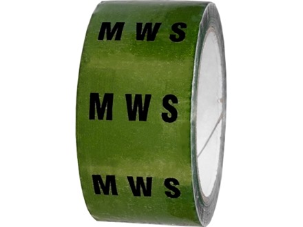 MWS pipeline identification tape.