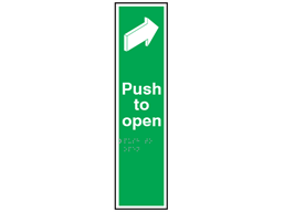 Push to open sign.