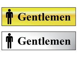 Gentlemen metal doorplate