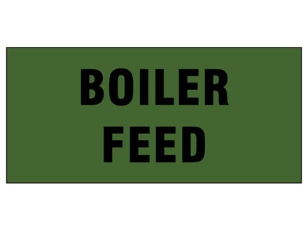 Boiler feed pipeline identification tape.