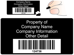 Scanmark destructible barcode label (text on colour), 38mm x 76mm