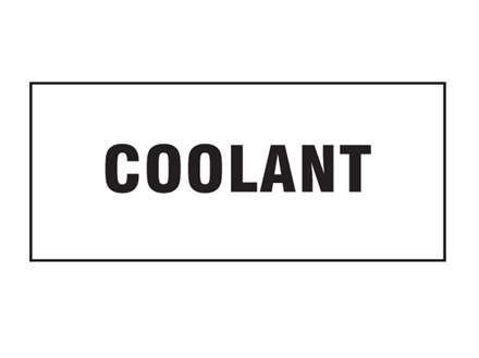 Coolant pipeline identification tape.