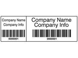 Scanmark dual barcode label (black text), 20mm x 60mm
