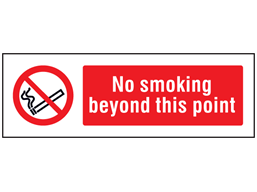 No smoking beyond this point safety sign.