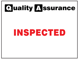 Inspected quality assurance label.