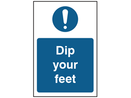 Dip your feet safety sign.