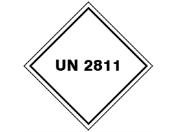 UN 2811 (Ammonium oxalate, caffeine) label.