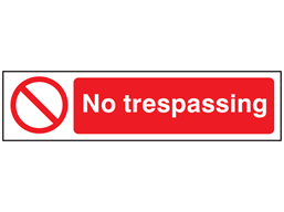No trespassing, mini safety sign.