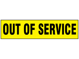 Out of Service label