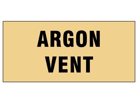 Argon vent pipeline identification tape.