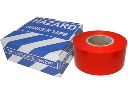 Red plain barrier tape.