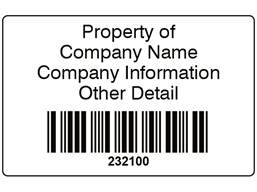 Scanmark barcode label (black text), 32mm x 50mm