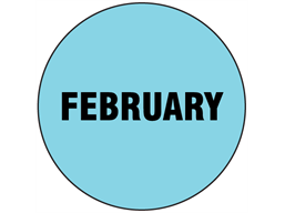 February inventory date label