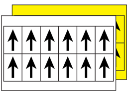 Multipurpose arrow labels, 38mm x 21mm