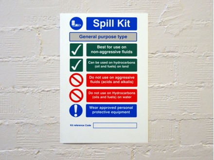 General purpose spill kit sign.