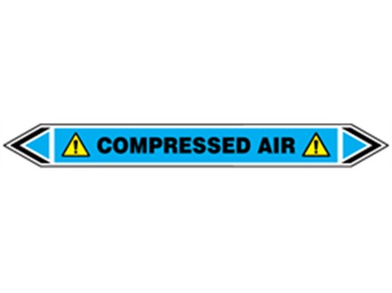 Compressed air flow marker label.