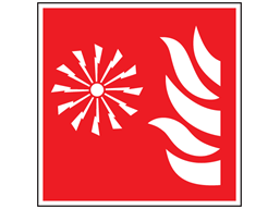 Fire alarm symbol safety sign.